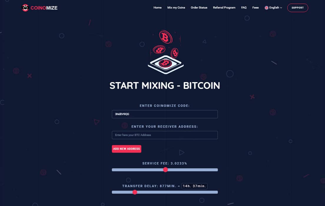 Coinomize Bitcoin Mixer